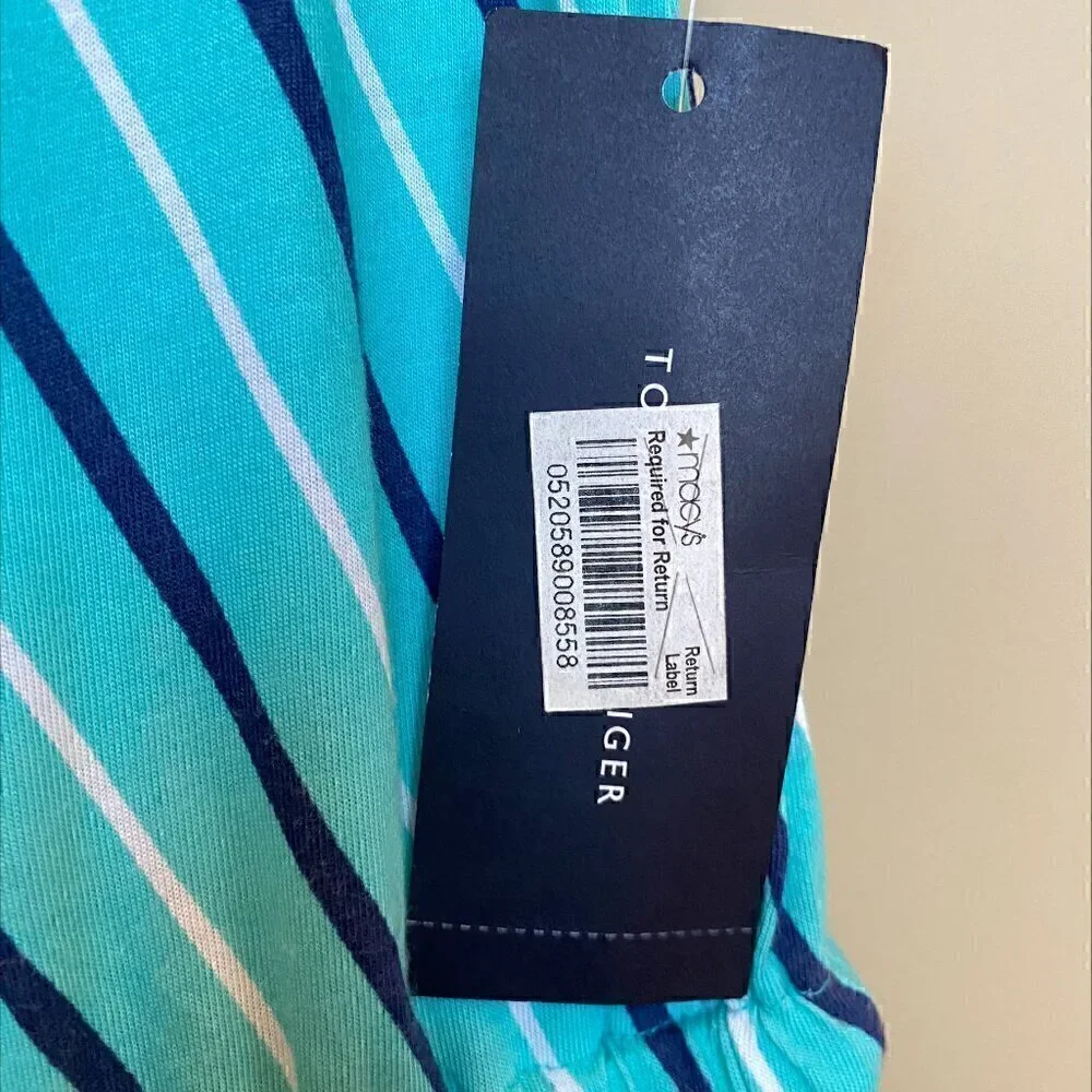 NWT Tommy Hilfiger Maxi Stripe Nautical Sleeveless Elastic Drawstring Dress - Picture 7 of 8